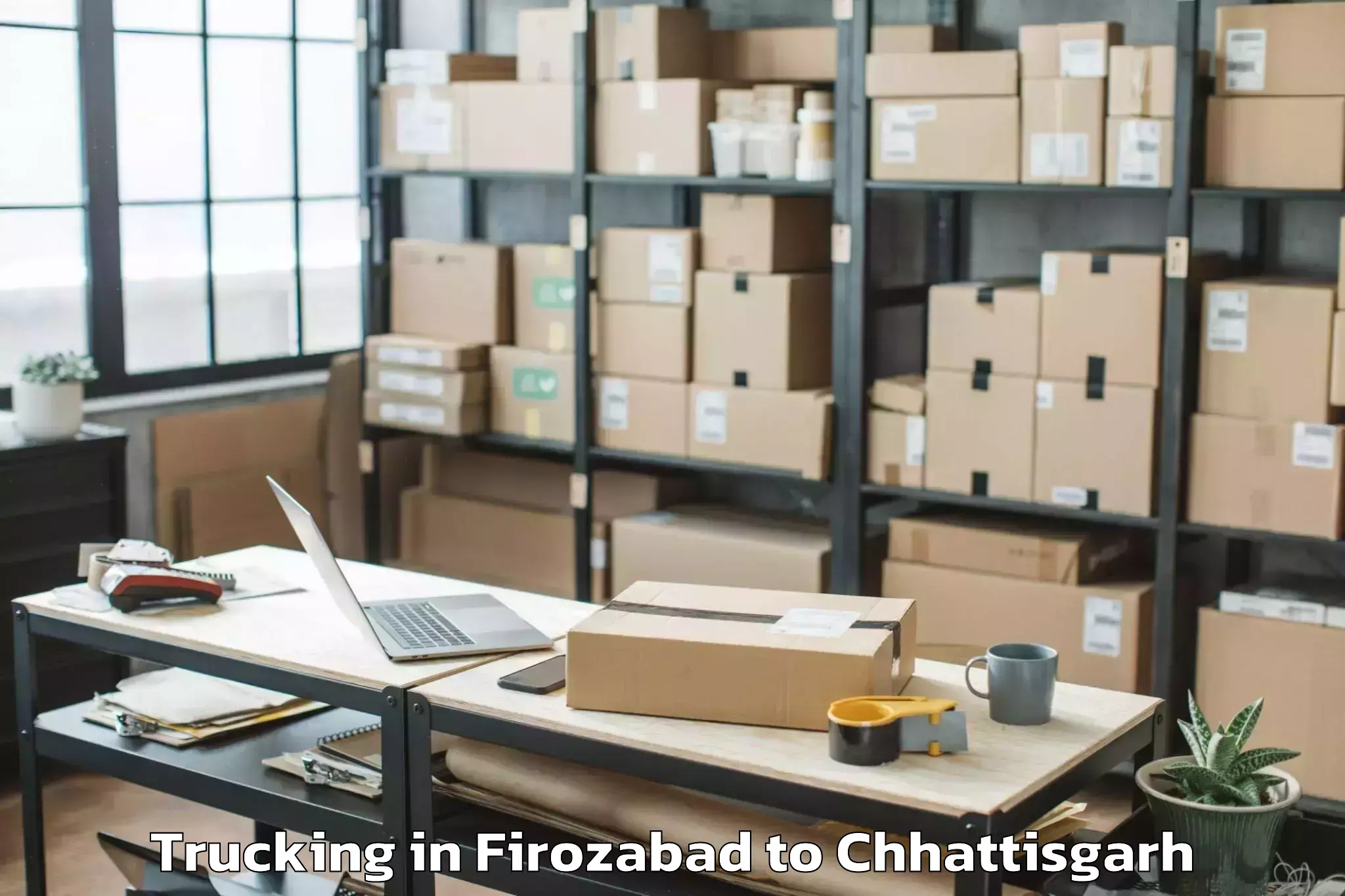 Hassle-Free Firozabad to Gharghoda Trucking